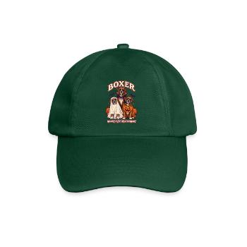 Spooky Night Loyal Company – Boxer-Halloween-Hund - Baseballkappe - Flaschengrün - Vorne
