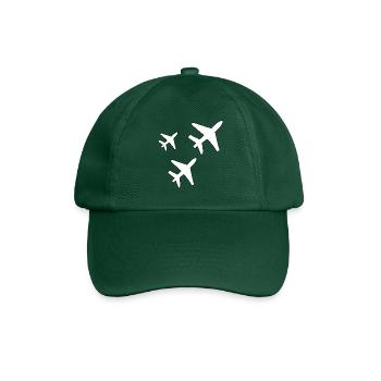 Flugzeuge - Baseballkappe - Flaschengrün - Vorne