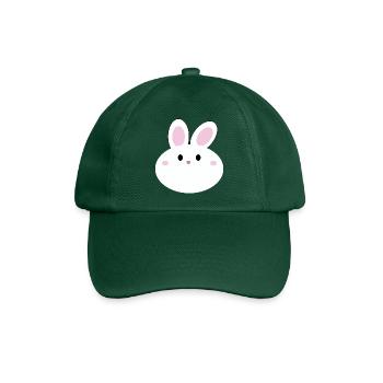 Süßes Kawaii-Kaninchen - Baseballkappe - Flaschengrün - Vorne