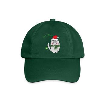 Weihnachtskatze  - Baseballkappe - Flaschengrün - Vorne