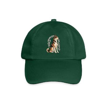 Canaan Dog - Baseballkappe - Flaschengrün - Vorne
