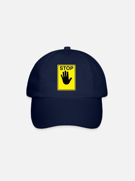 Stop Schild Logo - Baseballkappe - Blau/Blau