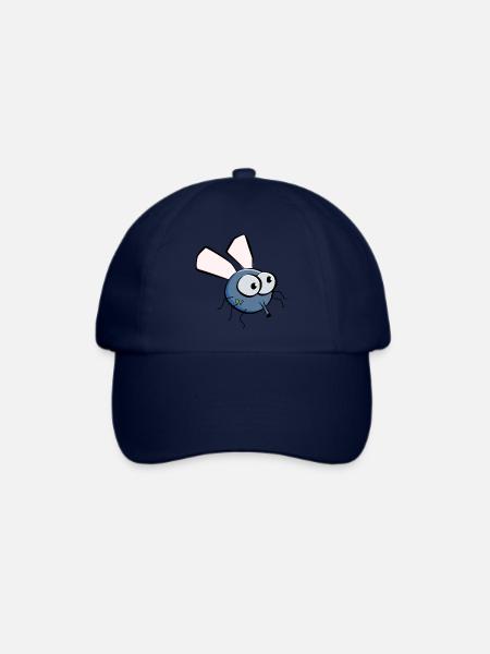 Fliege - Baseballkappe - Blau/Blau
