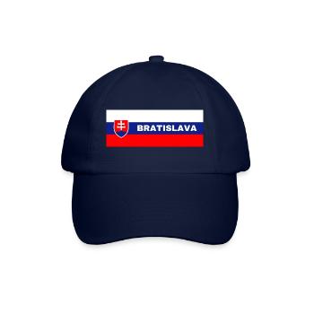 Stadt Bratislava in slowakischer Flagge - Baseballkappe - Blau/Blau - Vorne