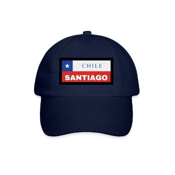 Santiago Stadt in chilenischer Flagge - Baseballkappe - Blau/Blau - Vorne