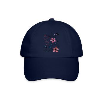 du tust mir gut, Blumenranke - Baseballkappe - Blau/Blau - Vorne