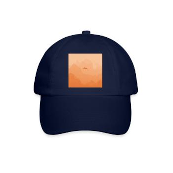 Abendhimmel mit Wolken und Sonnenuntergang - Baseballkappe - Blau/Blau - Vorne