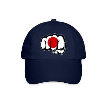 Japan Flagge Hand Faust - Baseballkappe - Blau/Blau - Vorne