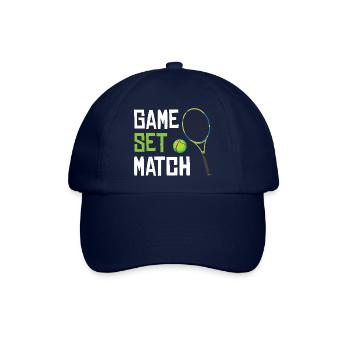 Game Set Match Tennis - Baseballkappe - Blau/Blau - Vorne