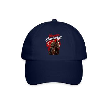 Atatürk Auf Pferd Yaşasın Cumhuriyet Türkei - Baseballkappe - Blau/Blau - Vorne