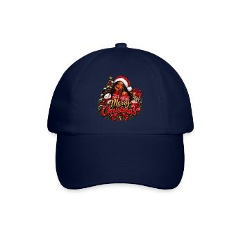 Glamouröses Weihnachten: Frauen und festliche Dekoration - Baseballkappe - Blau/Blau - Vorne