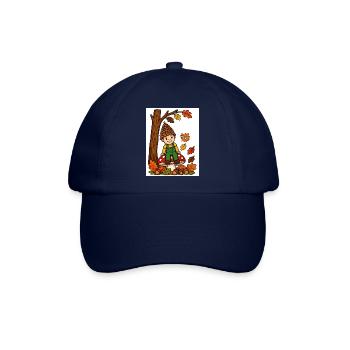 EG Herbst Männlein Kind Wald Wichtel Geschenk - Baseballkappe - Blau/Blau - Vorne