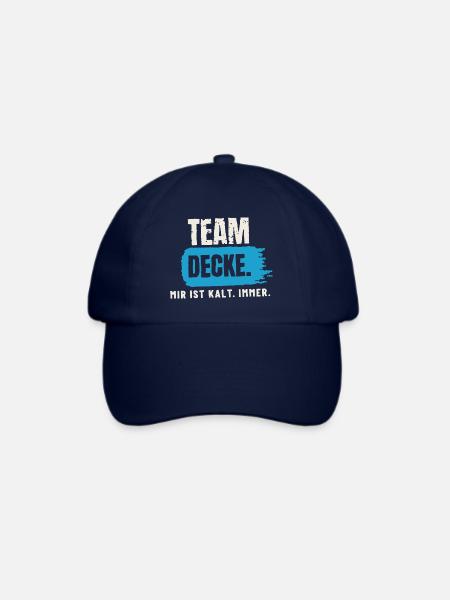 Team Decke – mir ist kalt - Baseballkappe - Blau/Blau