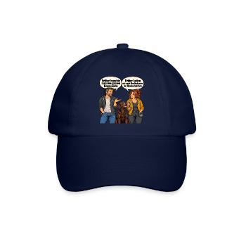 Strassenkarten-Spruch_beim_Hundetraining - Baseballkappe - Blau/Blau - Vorne