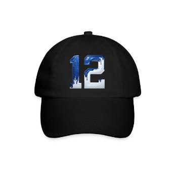 NON. 12 NUMÉRO 12 BLEU BLANC 12E ANNIVERSAIRE - Casquette classique - noir/noir - Devant