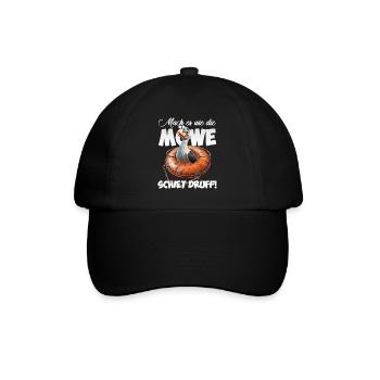 Freche Möwe #lovely toons - Baseballkappe - Schwarz/Schwarz - Vorne