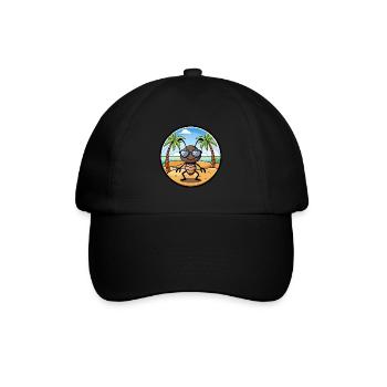 Ameise lustige Cartoon Sommer Strand Sonnenbrille Aufkleber - Baseballkappe - Schwarz/Schwarz - Vorne