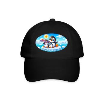 Funny Penguins - Baseball Cap - black/black - Front