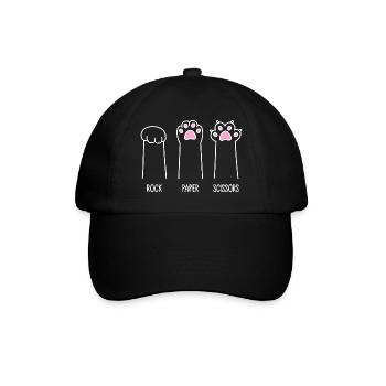 Rock Paper Scissors - Cat Paws - Baseball Cap - black/black - Front