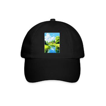 Spreewald Allemagne Affiche de voyage vintage souvenir - Casquette classique - noir/noir - Devant