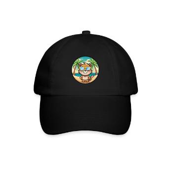 Pixie Bob Cat Breed Cartoon Sunglasses Beach - Baseball Cap - black/black - Front