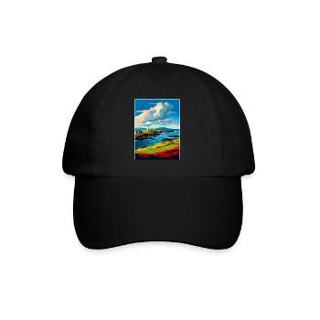 Isle Of Islay Scotland Uk Travel Poster Souvenir - Baseball Cap - black/black - Front