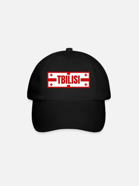 Tbilisi City with Georgian Flag Design - Baseball Cap - black/black