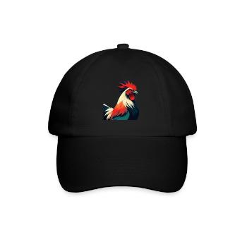 Coq Dessin Animé Personnage Animal De Compagnie Coloré - Casquette classique - noir/noir - Devant