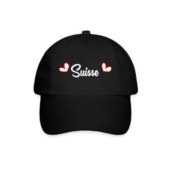 SUISSE. HUMOUR. PAYS. DRAPEAU. GENEVE. LAUSANNE - Casquette classique - noir/noir - Devant