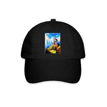 Neuschwanstein Castle Germany Travel Poster WPA - Baseball Cap - black/black - Front
