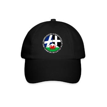 Schottische, walisische, kornische Unabhängigkeit, keltisch - Baseballkappe - Schwarz/Schwarz - Vorne