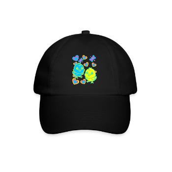 Küken Ostern Kind Kinder - Baseballkappe - Schwarz/Schwarz - Vorne