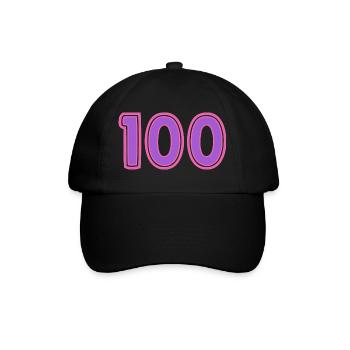 100. 100 JAHRE. 100-JÄHRIGES JUBILÄUM - Baseballkappe - Schwarz/Schwarz - Vorne