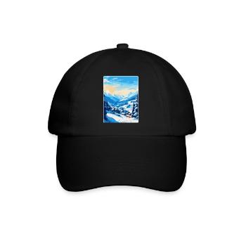 Saalbach Austria Vintage Travel Poster Souvenir - Baseball Cap - black/black - Front