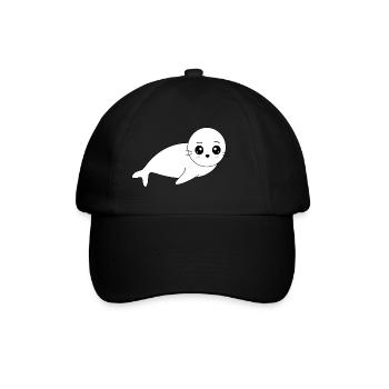 Sceau Kawaii Sceau Kawaii Fille Kawaii Manga - Casquette classique - noir/noir - Devant