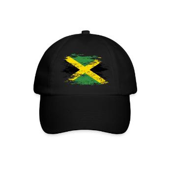 Drapeau de la Jamaïque utilisé - Casquette classique - noir/noir - Devant