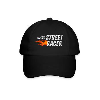 Dein Lieblings-Street-Racer - Baseballkappe - Schwarz/Schwarz - Vorne