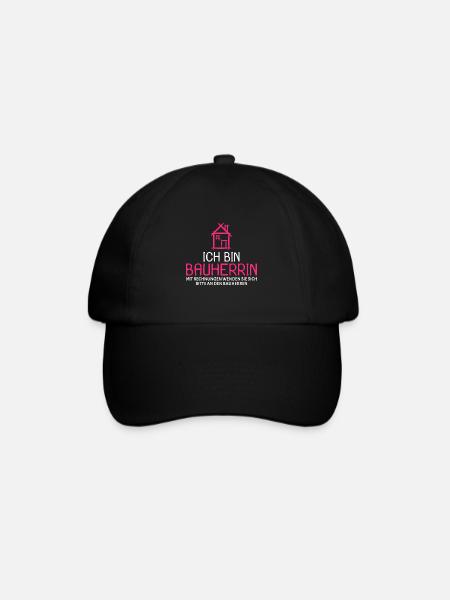 Bauherr Baumeister Hausbau Bauherrin Geschenk - Baseballkappe - Schwarz/Schwarz
