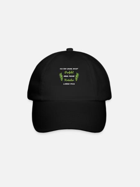 Kräuter Wildkräuter Gärtnerin - Baseballkappe - Schwarz/Schwarz