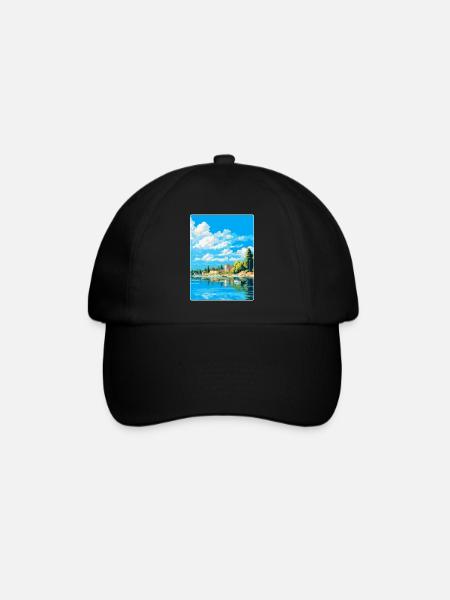 Savonlinna Finlande Affiche de voyage vintage souvenir - Casquette classique - noir/noir