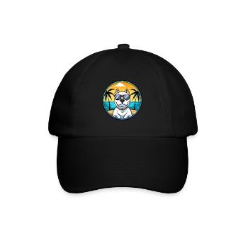Dogue Argentino Chien Race Dessin Animé Lunettes De Soleil Plage - Casquette classique - noir/noir - Devant