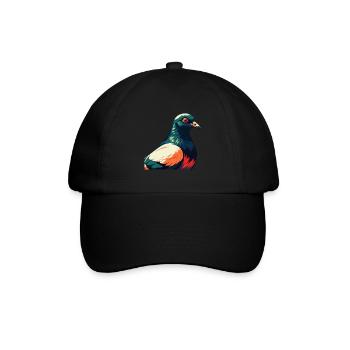 Pigeon Personnage De Dessin Animé Animal De Compagnie Coloré - Casquette classique - noir/noir - Devant