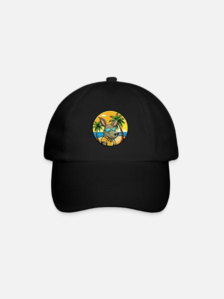 Erdferkel Lustige Cartoon Sommer Strand Sonnenbrille - Baseballkappe - Schwarz/Schwarz