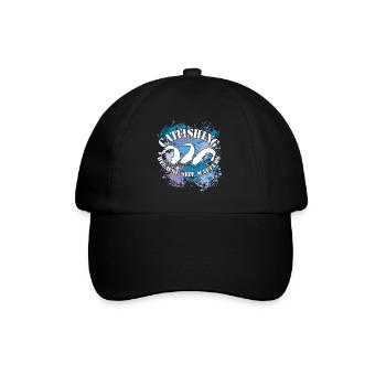 Wels Waller fischen Wels auf Farbklecksen - Baseballkappe - Schwarz/Schwarz - Vorne