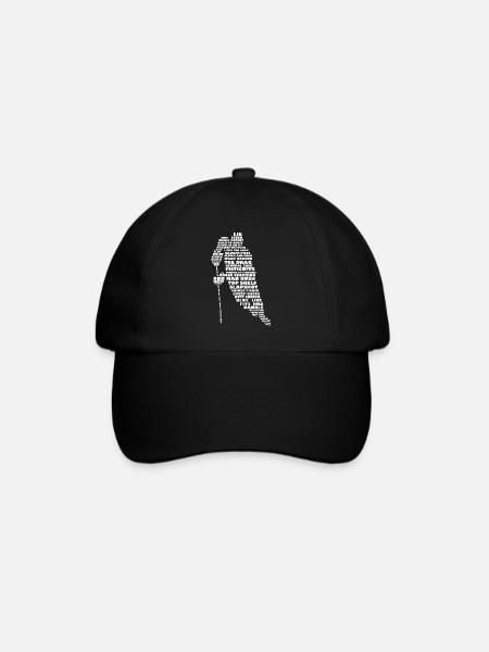 Langue de hockey (Blanc) - Casquette classique - noir/noir