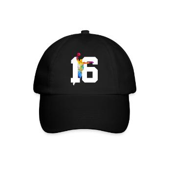 NUMBER 16 BASKETBALL 16TH BIRTHDAY - Baseball Cap - black/black - Front