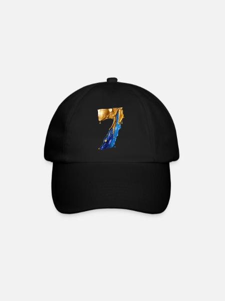 NR. 7 NUMMER 7 COOL 7. GEBURTSTAG - Baseballkappe - Schwarz/Schwarz