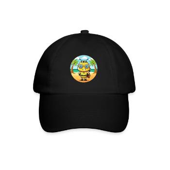 Biene Lustige Cartoon Sommer Strand Sonnenbrille - Baseballkappe - Schwarz/Schwarz - Vorne