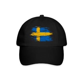 Drapeau de la Suède utilisé - Casquette classique - noir/noir - Devant