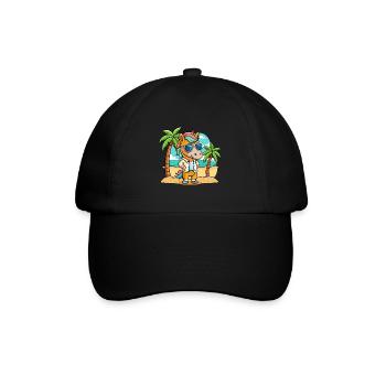 Cheval Drôle Dessin Animé Plage Été Lunettes de soleil - Casquette classique - noir/noir - Devant